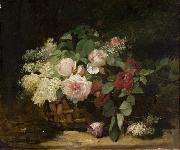 unknow artist Roses and Lilac oil painting reproduction